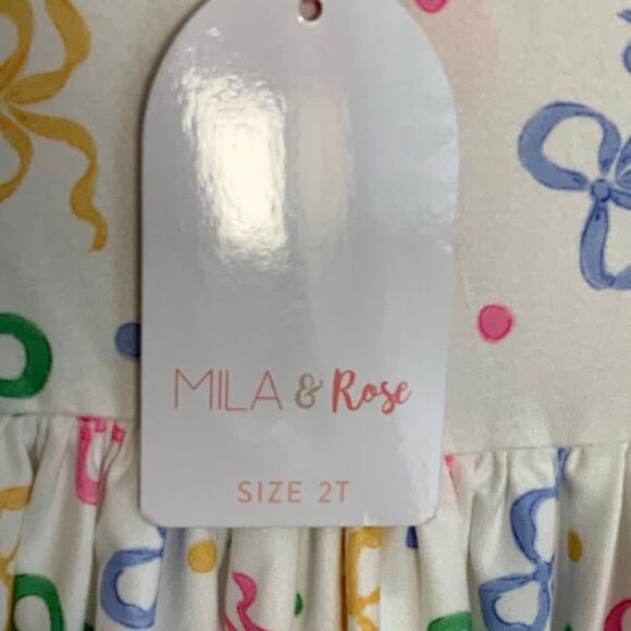 Mila & Rose Tied in Love S/S Pocket Twirl Dress NWT size 2T - Picture 6 of 6